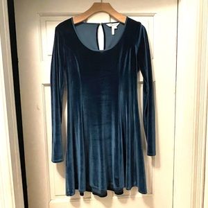 Teal Blue Velvet BCBG Dress